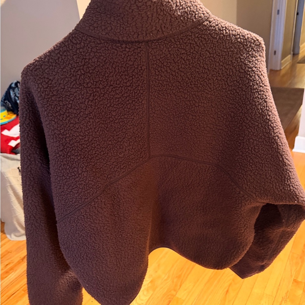 TNA Chocolate Brown Sherpa Pullover - Picture 2 of 4